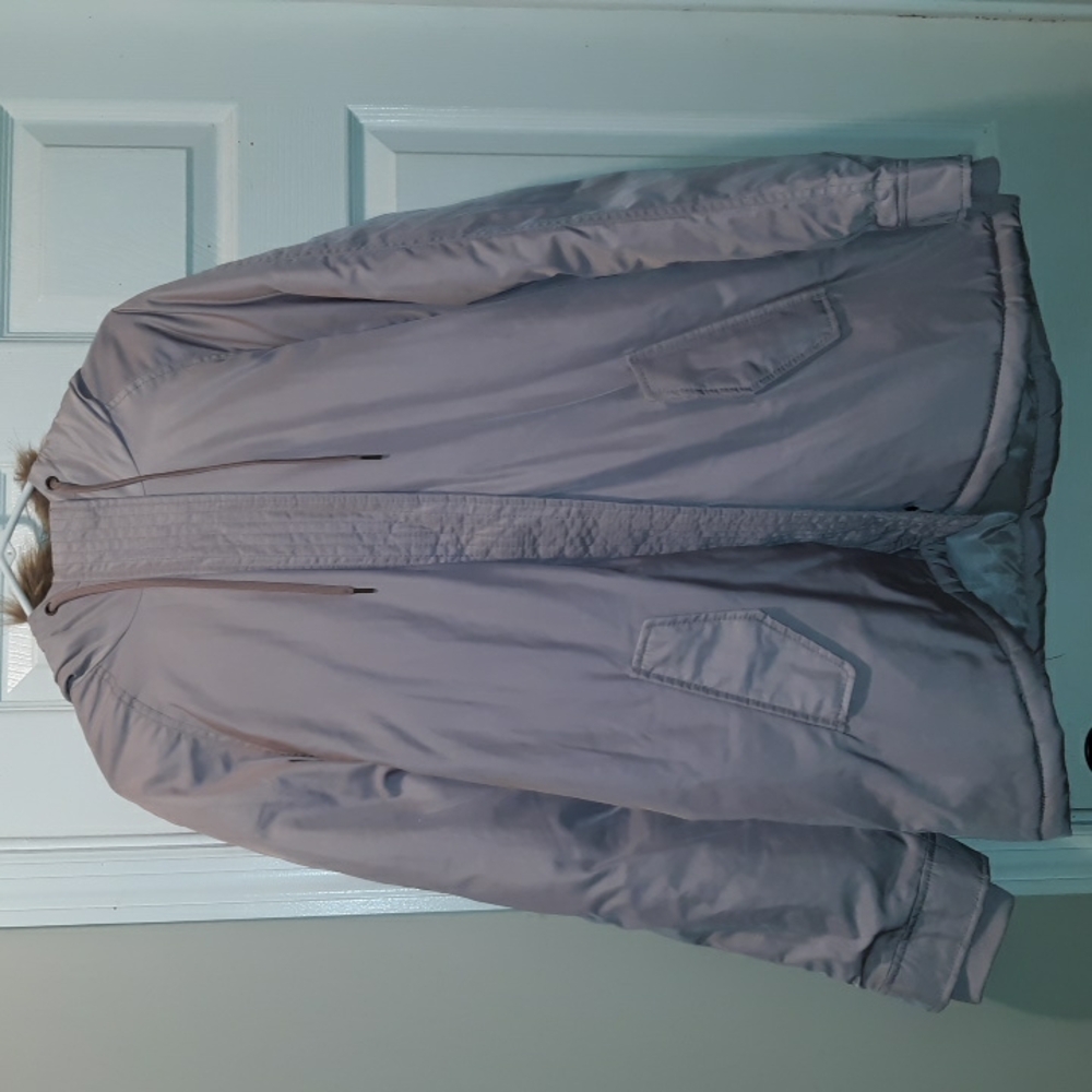 Old Navy Utility Faux Fur Hooded Full-Zip With Buttons Jacket 2019-Nordic Clay